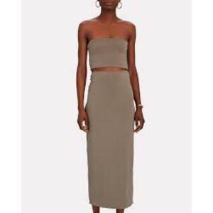 TROIS Kendall Midi Skirt Set Tube Top Brown Sz 0